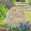 Yard Pathway Welcome Stone 1 Yard Pathway Welcome Stone -The Birdhouse Chick Yard Pathway Welcome Stone in Garden with Welcome