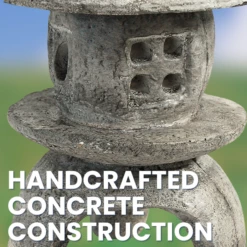 Zen Haven Small Round Pagoda Statue Set of 2 – Handcrafted Concrete Garden Lanterns in Pre-Aged Gray 12 Zen Haven Small Round Pagoda Statue Set of 2 – Handcrafted Concrete Garden Lanterns in Pre-Aged Gray -The Birdhouse Chick Zen Haven Pagoda with Artisan Finish