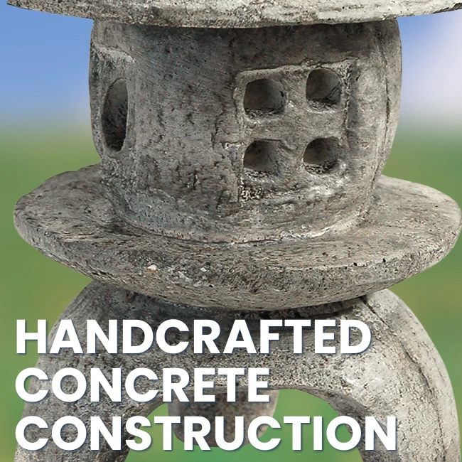 Zen Haven Small Round Pagoda Statue Set of 2 – Handcrafted Concrete Garden Lanterns in Pre-Aged Gray 6 Zen Haven Small Round Pagoda Statue Set of 2 – Handcrafted Concrete Garden Lanterns in Pre-Aged Gray - Image 4