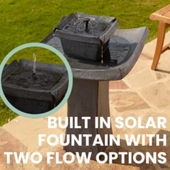 Zen Oasis Solar Fountain 9 Zen Oasis Solar Fountain -The Birdhouse Chick Zen Oasis Solar Fountain with Two Water Flow Options Bubbling and Fountain Spray Effects