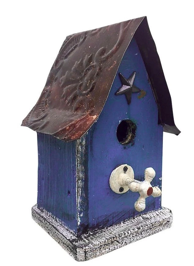 Barn Wood & Tin Rustic Birdhouses 5 Barn Wood & Tin Rustic Birdhouses - Image 3