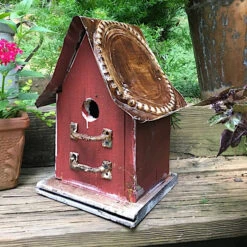 Barn Wood & Tin Rustic Birdhouses 31 Barn Wood & Tin Rustic Birdhouses -The Birdhouse Chick barn wood birdhouse red