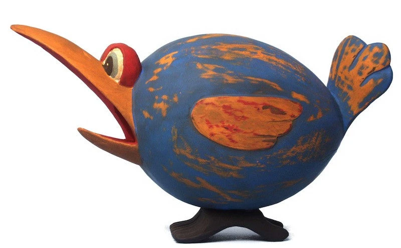 Looney Bird Hand-Carved Albesia Wood Birdhouse – Whimsical Colorful Songbird Nest with Easy-Clean Base 3 Looney Bird Hand-Carved Albesia Wood Birdhouse – Whimsical Colorful Songbird Nest with Easy-Clean Base