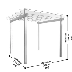 BreezeWay White Pergola 11 BreezeWay White Pergola -The Birdhouse Chick breeze way pergola dimensions