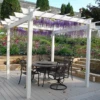 BreezeWay White Pergola -The Birdhouse Chick breeze way pergola with climbing plants