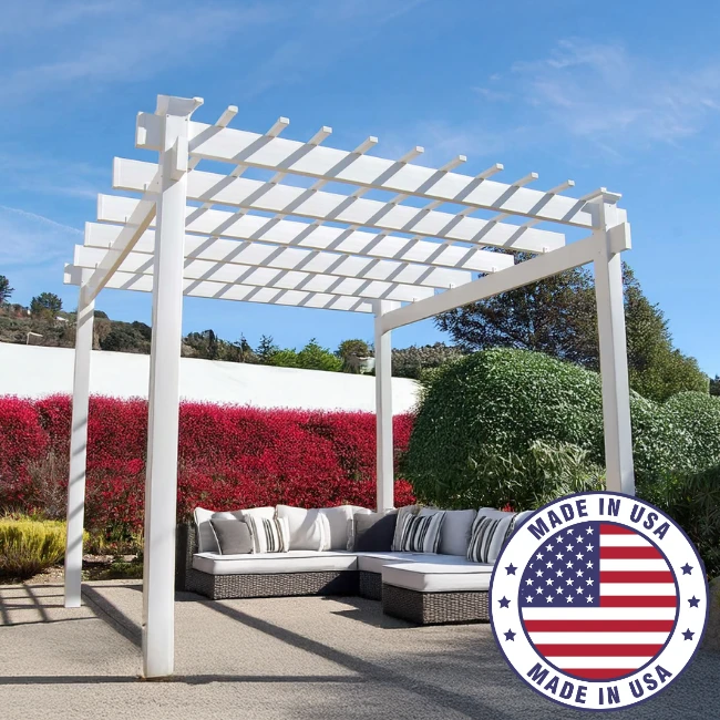 BreezeWay White Pergola 6 BreezeWay White Pergola - Image 4