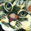 Close-Up Ceramic Cat Tile-2 Sizes 2 Close-Up Ceramic Cat Tile-2 Sizes -The Birdhouse Chick ceramic tile Cat Face 12x12 1