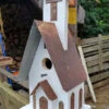 Church Birdhouse In Barn Wood & Vintage Tin -The Birdhouse Chick church birdhouse barnwood and tin