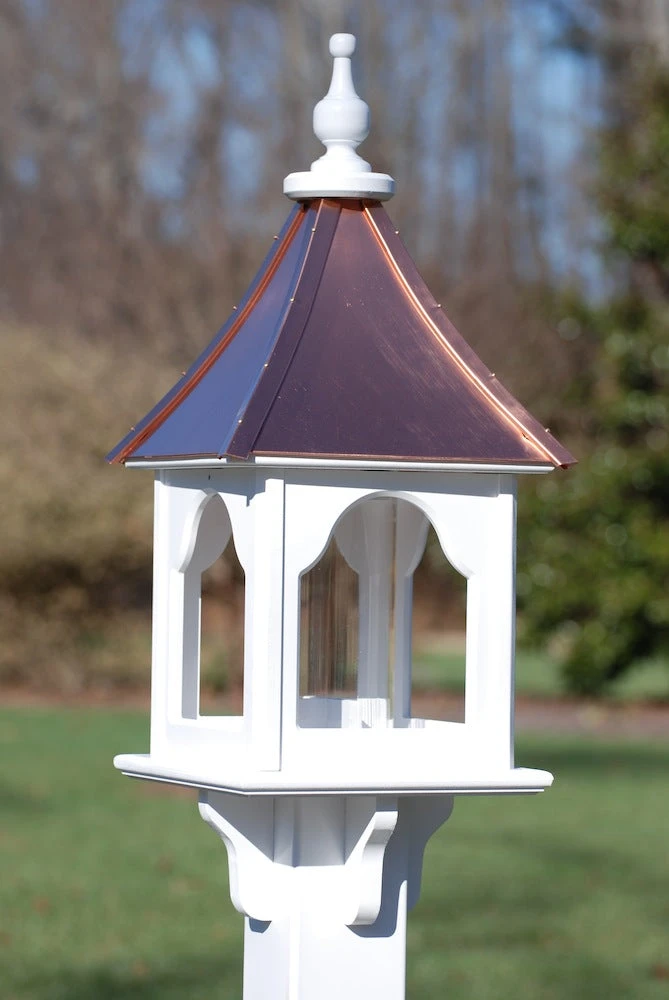 Copper Roof Bird Feeder - Square 28x10 4 Copper Roof Bird Feeder - Square 28x10 - Image 2