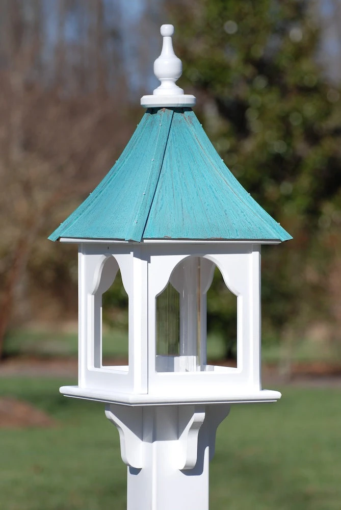 Copper Roof Bird Feeder - Square 28x10 3 Copper Roof Bird Feeder - Square 28x10