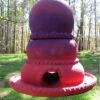 Large Pottery Bird Feeder -The Birdhouse Chick crimson bird feeder