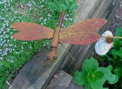 Large Dragonfly Kinetic Garden Stake - Rustic Metal Balancing Wind Rocker -The Birdhouse Chick dragonfly close cda15438 0da2 4fa2 b8af 59e03f7fdc00
