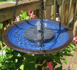 Solar Bird Bath With Stand 10 Solar Bird Bath With Stand -The Birdhouse Chick hanging solar bird bath blue 58e3595c f05a 47d5 af9a 9a56907fce45