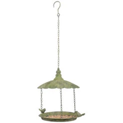 ESSCHERT DESIGN Antique Hanging Tray Bird Feeder -The Birdhouse Chick hanging tray feeder Detail