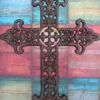 Large Cast Iron Cross With Scrolling Detail-17.5 Inch