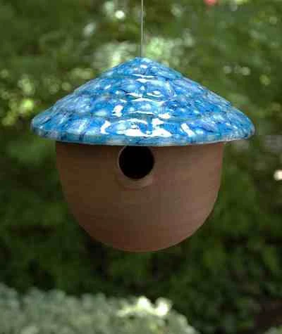 Ceramic Gourd Birdhouse - Handcrafted Weather-Proof Stoneware Bird Home 8 Ceramic Gourd Birdhouse - Handcrafted Weather-Proof Stoneware Bird Home - Image 6