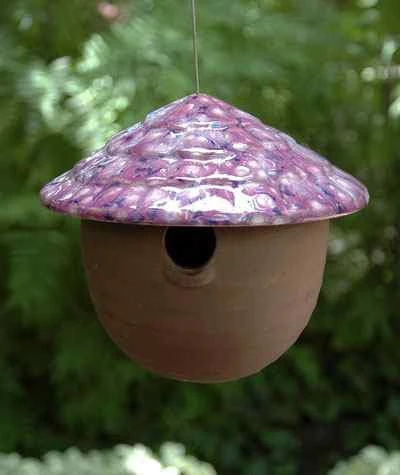 Handcrafted Gourd Bird Feeder β Vibrant Stoneware Weather-Proof Hanging Feeder 5 Handcrafted Gourd Bird Feeder β Vibrant Stoneware Weather-Proof Hanging Feeder - Image 3
