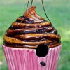 Ceramic Cupcake Birdhouse