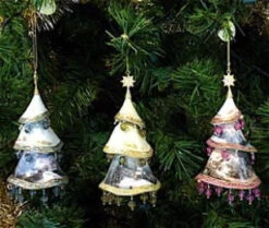 Vintage Kinkade Ornaments Set/3