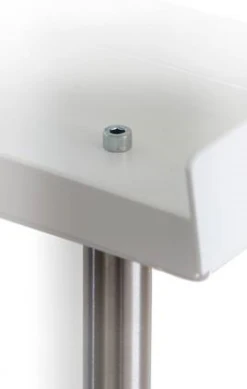 Modern German-Made Porcelain Bird Bath & Feeder on Pole – Sleek White Aluminum Design -The Birdhouse Chick quality construction