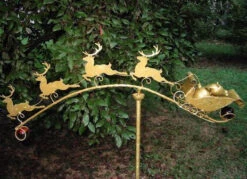 Reindeer And Sleigh Garden Stake