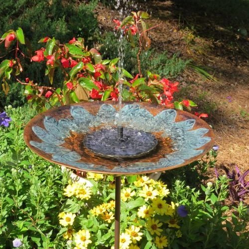 Solar Fountain Kit One-Piece All-in-One Floating Bird Bath Bubbler with 3 Spray Patterns 3 Solar Fountain Kit One-Piece All-in-One Floating Bird Bath Bubbler with 3 Spray Patterns