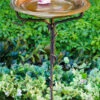 Solid Copper Staked Bird Bath -The Birdhouse Chick solid copper bird bath