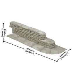 Stacked Stone Garden Border - Varied Gray Slate Interlocking Resin Edging Set 13 Stacked Stone Garden Border - Varied Gray Slate Interlocking Resin Edging Set -The Birdhouse Chick stacked stone garden border section dimensions