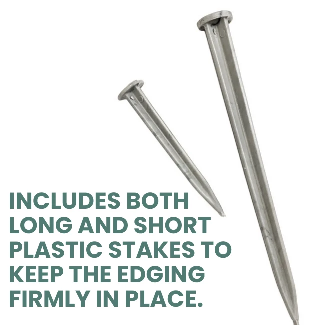 Stacked Stone Garden Border - Varied Gray Slate Interlocking Resin Edging Set 4 Stacked Stone Garden Border - Varied Gray Slate Interlocking Resin Edging Set - Image 2