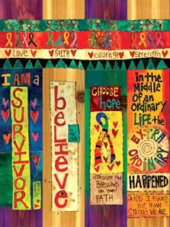 20-Inch Decorative Vinyl Art Poles – Colorful 4-Sided Garden Landscape Posts -The Birdhouse Chick survivor art pole 4 sided