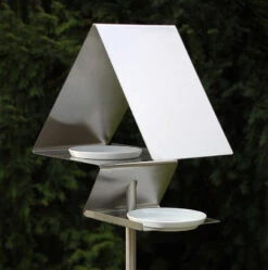 Bauhaus Bird Bath/Bird Feeder-VT4 -The Birdhouse Chick tall birdbath feeder 2