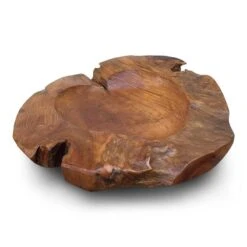 Indonesian Natural Teak Root Bowl – Hand-Carved Reclaimed Wood Decorative Catch-All (2 Sizes) -The Birdhouse Chick teak wood bowl 2