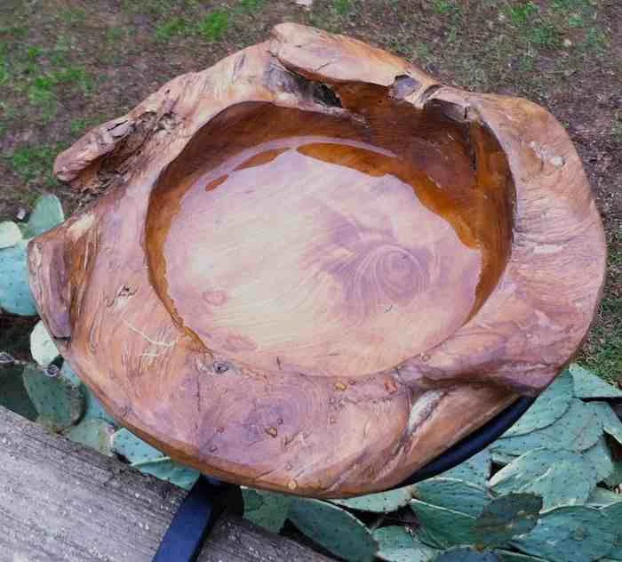 Reclaimed Teak Bird Bath - Hand-Carved Natural Wood Basin, Deck-Mount or Ground Stand Options 3 Reclaimed Teak Bird Bath - Hand-Carved Natural Wood Basin, Deck-Mount or Ground Stand Options