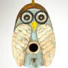 Distressed Owl Birdhouse 1 Distressed Owl Birdhouse -The Birdhouse Chick wooden owl birdhouse